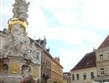 Rakousko - Baden - barokní morový sloup na náměstí z roku 1713